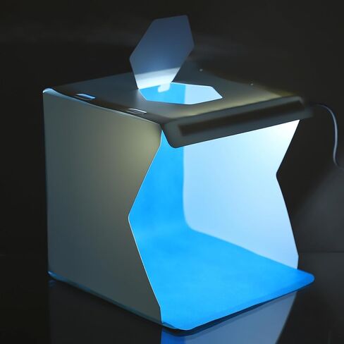 DECHOUS 20cm Mini Photo Box LED Photography Light Tent with Foldable Backdrops for Jewelry and Small Object Shooting, Portable Photography Accessory for Product Studio in Kuwait