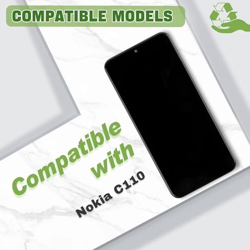LCD Display Compatible with Nokia C110 N156DL-6.3"（Black with Frame） Touch Screen Digitizer Assembly Replacement + Tools in Kuwait