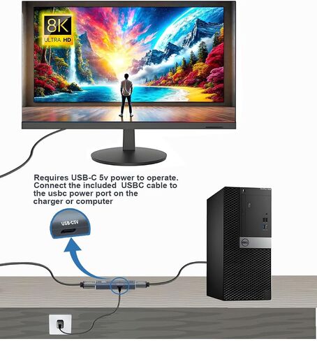 DisplayPort Repeater Amplifier Signal Booster - 4K@240Hz 33ft,4K@60Hz 82ft Extender, DisplayPort Booster Female to Female Plug & Play, for Gaming/VR/Home TheaterDisplayPort Extender-Gray in Kuwait