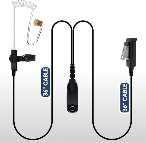 Pryme SPM-2383 Surveillance 2-Wire Earpiece Headset with Microphone, Compatible with Motorola APX Series Two Way Radios, APX 4000 APX 6000 APX 7000 and APX 8000 in Kuwait