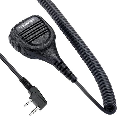 TIDRADIO Heavy Speaker Mic for Radios with Kenwood Port, BAOFENG UV-5R,5R mini,888S,5RM,5RH PRO,K5Plus,F8HP PRO,DM-32,UV-32,TD-H3 Plus,TD-H3,TD-H8 Walkie Talkie TD-HM060 Microphone (2 Pack) in Kuwait