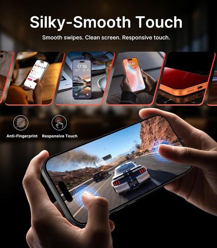 PandaShield 2-Pack for iPhone 16/15 & 14 Pro Red Privacy Screen Protector in Kuwait
