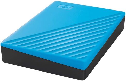 WD 5TB My Passport, Portable External Hard Drive, Blue, Backup Software with Defense Against ransomware, and Password Protection, USB 3.1/USB 3.0 Compatible - WDBPKJ0050BBL-WESN in Kuwait