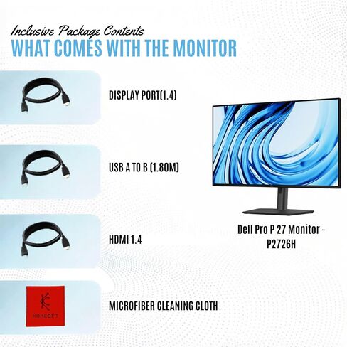 Dell Pro P P2726H 27" FHD 120Hz Business Monitor, USB-C, HDMI, DisplayPort in Saudi Arabia