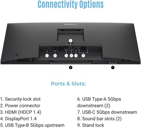 Dell Pro P P2726H 27" FHD 120Hz Business Monitor, USB-C, HDMI, DisplayPort in Saudi Arabia