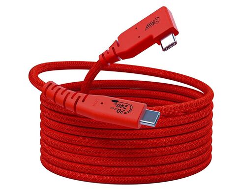 GeoHN.G USB C Tethering Cable 16.5FT, Right Angle USB4 Video Cable with PD 240W, 4K@60Hz 20Gbps Link Cord for Fast Transfer and Connection Between Camera and Computer-Sony/Canon/Nikon/MacBook in Kuwait
