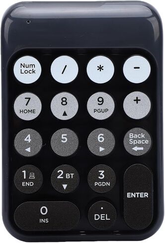 Asixxsix 2.4G Wireless Number Pad, 18 Key Numeric Keypad Numpad, Wireless Bluetooth Financial Accounting Number Keyboard for Laptop, Notebook, Desktop, PC Computer (Black) in Kuwait
