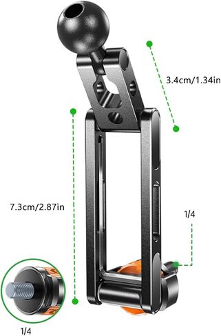 General Aluminum Alloy Ball Head Joint for Photography 180 Degree Adjustable Angles for Cameras Tripods Smartphones Quick Release Extension Rod in Saudi Arabia