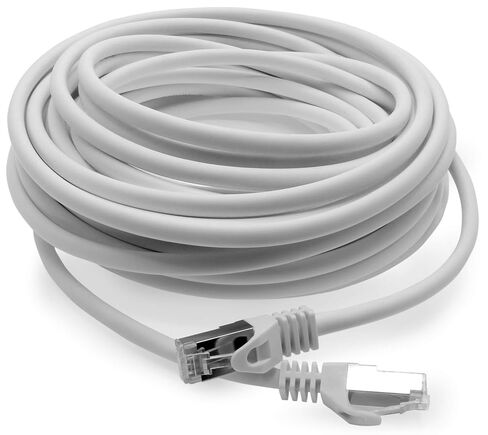 1aTTack.de 0,25m - White - 5 Pieces - CAT.7 - Network Cable Patchcable Lancable Ethernet (Set) - 10GBASE-T - 10000 Mbps - CAT7 S-FTP Double Shielded PIMF 600MHz Compatible with CAT5 CAT6 CAT6a CAT8 in Saudi Arabia