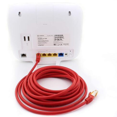 Cat.7 ethernet Cable 3m - Red - 10 Pieces - Cat7 LAN Network 10GBASE-T - 10000 Mbps (Sftp Pimf) Double Shielded patchcable RJ45 Plug Cat.6a in Saudi Arabia
