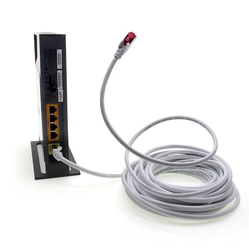 1m - CAT6a - Network cable white - 1 piece CAT 6a S-FTP double shielded PIMF 500MHz halogen free patch cable compatible with CAT5 CAT6 CAT7 CAT8 10GBASE-T - 10000 Mbps for switch, router, modem in Saudi Arabia