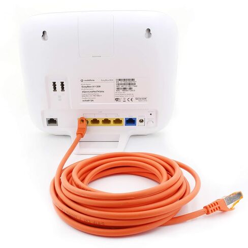 Cat.7 ethernet Cable 3m - Orange - 10 Pieces - Cat7 LAN Network 10GBASE-T - 10000 Mbps (Sftp Pimf) Double Shielded patchcable RJ45 Plug Cat.6a in Saudi Arabia