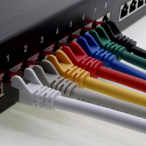 10m - CAT6a - Network cable grey - 1 piece CAT 6a S-FTP double shielded PIMF 500MHz halogen free patch cable compatible with CAT5 CAT6 CAT7 CAT8 10GBASE-T - 10000 Mbps for switch, router, modem in Saudi Arabia