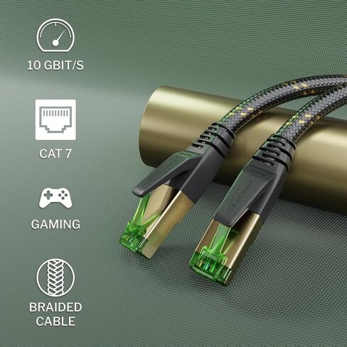 KabelDirekt – Cat 7 Ethernet Cable 10Gbps – 5ft, Braided in Kuwait