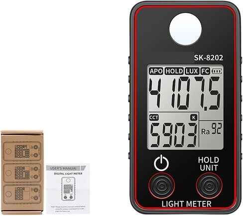 Light Meter, Light Meter Illuminance Color Temperature 0.5-300000 LUX LED Illumination Test Photographic Luminance Measure,Luxmeter in Kuwait
