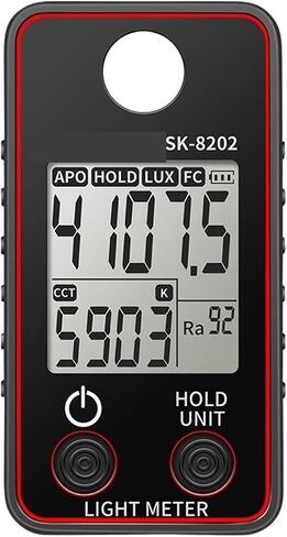 Light Meter, Light Meter Illuminance Color Temperature 0.5-300000 LUX LED Illumination Test Photographic Luminance Measure,Luxmeter in Kuwait