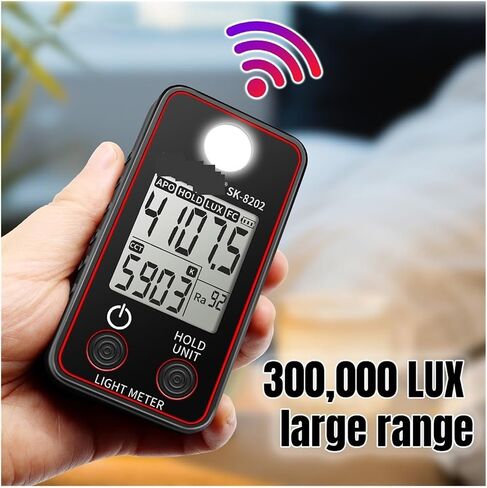 Light Meter, Light Meter Illuminance Color Temperature 0.5-300000 LUX LED Illumination Test Photographic Luminance Measure,Luxmeter in Kuwait