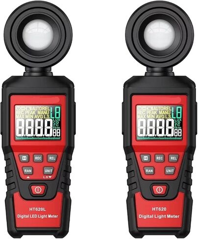 Light Meter, HT620 Digital Luxmeter High Accuracy Professional 180° with Rotatable Light Sensor Lux Photometer,Luxmeter(HT620L) in Kuwait