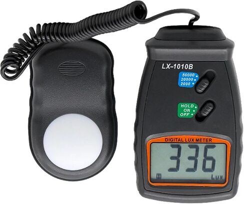 Light Meter, LX1010B Illuminometer 3 Range Digital LCD 50,000 Lux Meter Photometer Luxmeter Light,Luxmeter in Kuwait
