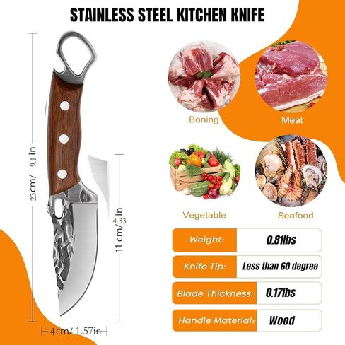 Fixed Blade Knives with Sheath, 8.5-inch Hunting Knives Full Tang Bushcraft Knife Survival Knives, Fixed Blade Hunting Knives for Camping, Hiking, Survival in Kuwait