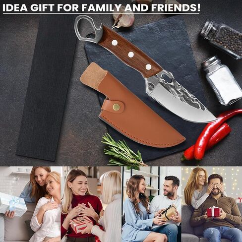 Fixed Blade Knives with Sheath, 8.5-inch Hunting Knives Full Tang Bushcraft Knife Survival Knives, Fixed Blade Hunting Knives for Camping, Hiking, Survival in Kuwait