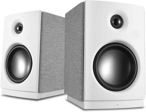 HiVi-Swans OS-10 HiFi Stereo Speakers, Bluetooth 5.0 Active Computer Bookshelf Speakers - 4'' Dynamic Woofer, Powered Desk Speakers 62w RMS with Touch Control for PC/Phone/TV - White in Kuwait