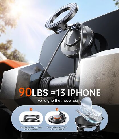 Romuto for Magsafe Car Mount Magnetic Phone Holder for Car Mount for iPhone in Saudi Arabia