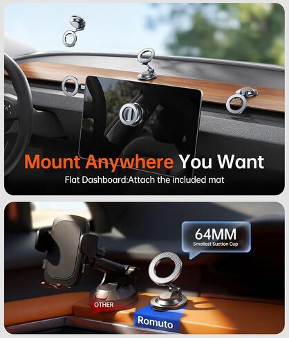 Romuto for Magsafe Car Mount Magnetic Phone Holder for Car Mount for iPhone in Saudi Arabia
