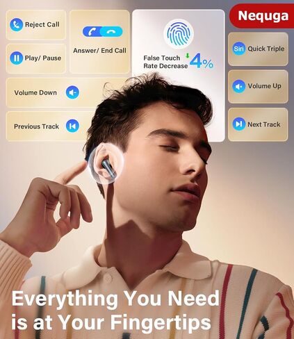 Wireless Earbuds Bluetooth Headphones, 48H Playtime Ear Buds with Mic and LED Digital Display Charging Case, IPX7 Waterproof in-Ear Earphone for iPhone Andriod Phone in Kuwait