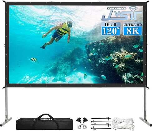 Projector Screen 120 inch,Outdoor Projector Screen with 3-Layers PVC in Kuwait