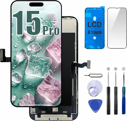 passionTR for iPhone 14 Pro Screen Replacement (6.1 Inch), LCD Display for iPhone 14 Pro A2890, A2650, A2889, A2892 Digitizer 3D Touch Screen Assembly Repair Part with Protective Film and Tools in Saudi Arabia