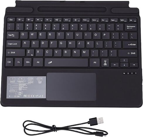 PUSOKEI Bluetooth Keyboard for 13 Inch Tablet, 7-Color Backlit Replacement with Touchpad in Kuwait