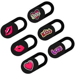 6pcs Heart Lip Pattern Camera Privacy Cover for Phone and Computer in Kuwait
