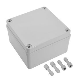 LeMotech IP67 Waterproof Junction Box ABS Plastic Project Box Dustproof Electrical Box Outdoor Enclosure for Electronics DIY Case Gray 9.8X 3.1x 2.8 inch (250x 80x 70 mm) in Kuwait