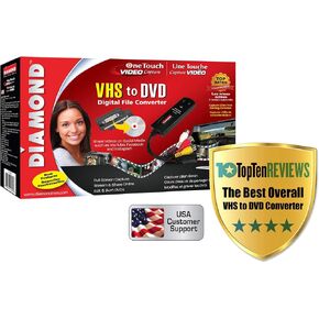 Diamond Multimedia VC500 One Touch VHS to Digital Converter – Capture & Convert VHS to Digital Files or DVD, Easy-to-Use Software, Windows 11,10 & Mac Compatible in Kuwait