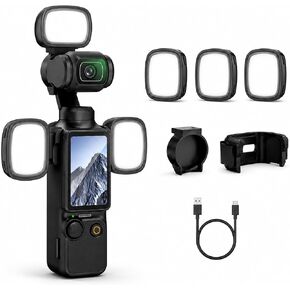3-Pack Magnetic Fill Light for DJI Osmo Pocket 4, Rechargeable in Kuwait