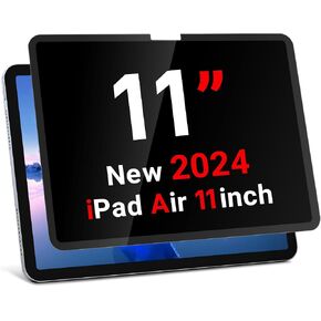 ZOEGAA IPad Pro 11 inch Privacy Screen (2024 M4 Chip), Removable & Reusable Ipad pro 11 inch Screen Protector, Anti-Spy Privacy Filter, Anti-Glare, Blue Ray Reduction, black in Saudi Arabia