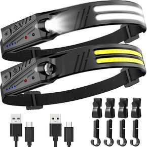 KIDECCE Headlamp Flashlight,2 Pack Super Bright 2000 Lumen Head Lamp in Saudi Arabia