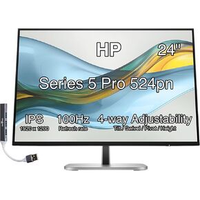 HP Series 5 Pro 24" 100Hz WUXGA IPS Monitor Adjustable Tilt, Swivel, Pivot in Kuwait