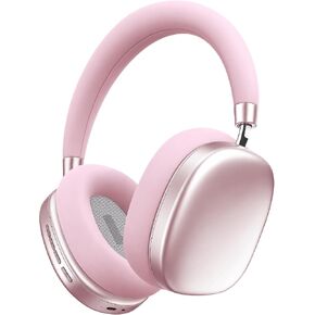 Wentronic YG01 Wireless Over-Ear Headphones, Active Noise Cancelling, Up to 58H Battery Life, Bluetooth 5.3, Great for Travel & Office, USB-C Lossless Audio, Microphone for iPhone Android - Pink in Kuwait