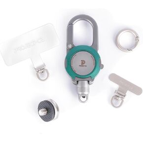Retractable Reel with Phone Tether Tabs, Magnetic Aluminum Cord Reel for Phone & Pocket 3, Outdoor Gear, ID Badge, Key Holder (Silver) in Kuwait