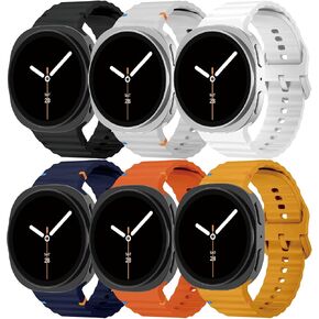 6 Pack Silicone Sport Bands for Samsung Galaxy Watch 9,8 Classic 40/44/46mm in Kuwait