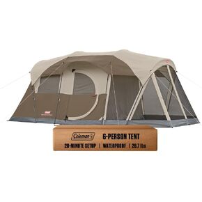 Coleman WeatherMaster Camping Tent with Screened Porch, Weatherproof Tent with Screen Room, Rainfly & Carry Bag Included, Made Without PFAS Chemicals in Kuwait
