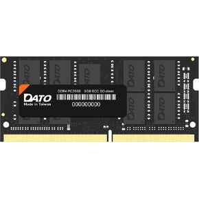 DATO 8GB DDR4 2666MHz ECC SODIMM, PC4-21300, ECC Unbuffered, 260-Pin, 1.2V, CL22, Compatible with Servers and Industrial Systems in Kuwait
