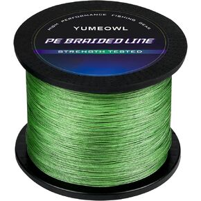 Braided Fishing Line, Enhanced Coating Tech,Zero Stretch Line, 4 Strand, Moss Green, 328YDS, 4LB, 0.05MM in Saudi Arabia