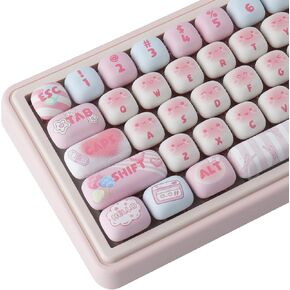 PBT Keycaps 138 Keys Cute Cotton Candy MOG Profile Keycaps in Kuwait