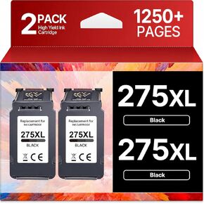 PG-275 Black Ink Cartridge Replacement for Canon 275 Black Ink Canon 275XL to Use with 275XL Ink Cartridege for Canon Printers PIXMA TR4720 TS3522 TR4700 TS3722 TS3500 TS3520 TS3720 TR4722 (2 Black) in Kuwait