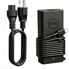 Slim 65W USB C Laptop Charger Compatible with Dell Latitude/Inspiron/XPS in Kuwait
