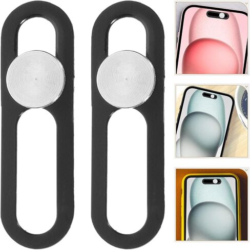 2pcs Webcam Privacy Cover Slider for Black Aluminum Alloy in Kuwait