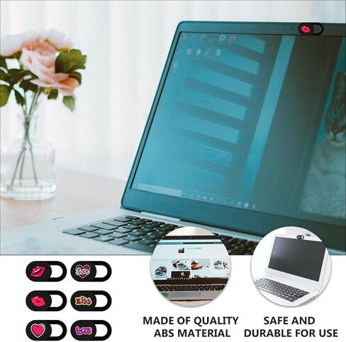 6pcs Heart Lip Pattern Camera Privacy Cover for Phone and Computer in Kuwait
